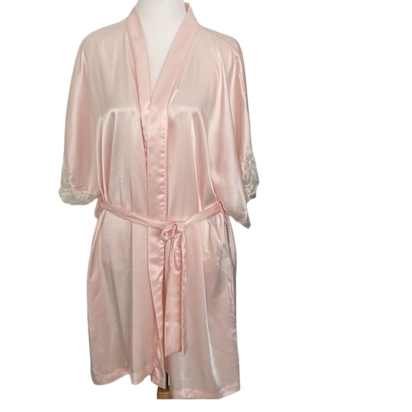 NWOT Vintage Eve Stillman collections pink silky body w imported lace detailing - Picture 1 of 8